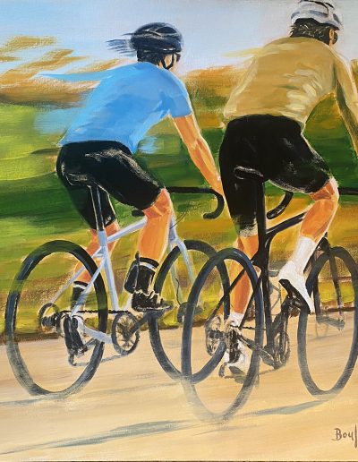 L'abordage, 2026, acrylique sur toile, 61 x 61 cm (24” x 24”)