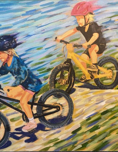 Pump track, 2026, acrylique sur toile, 46 x 61 cm (18” x 24”)
