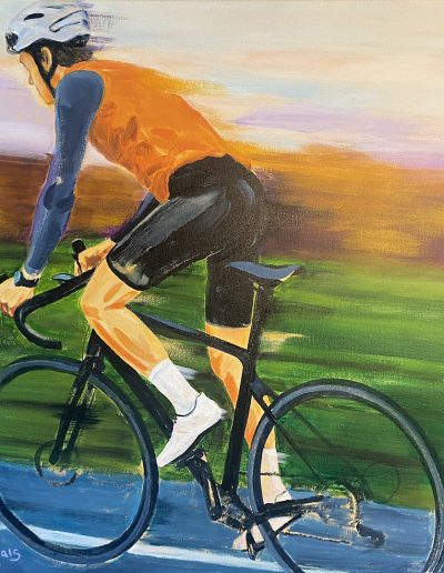 Scenic Road, 2026, acrylique sur toile, 61 x 61 cm (24” x 24”)